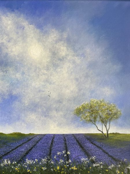 Akryl maleri En duft af Provence af Lise Duun malet i 2023