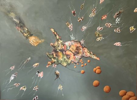 Akryl maleri Shades of Earth af Tanya Jensen malet i 2022