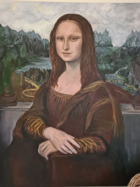 Akryl maleri Mona af Lotte Guldager malet i 2023