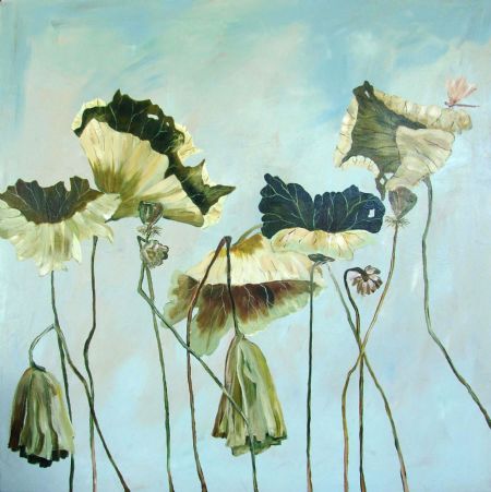 Akryl maleri Early morning breeze II af Monica Kristensen malet i 2023