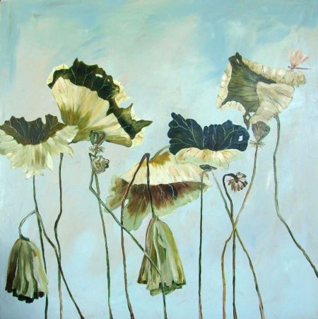 Akryl maleri Early morning breeze II af Monica Kristensen malet i 2023