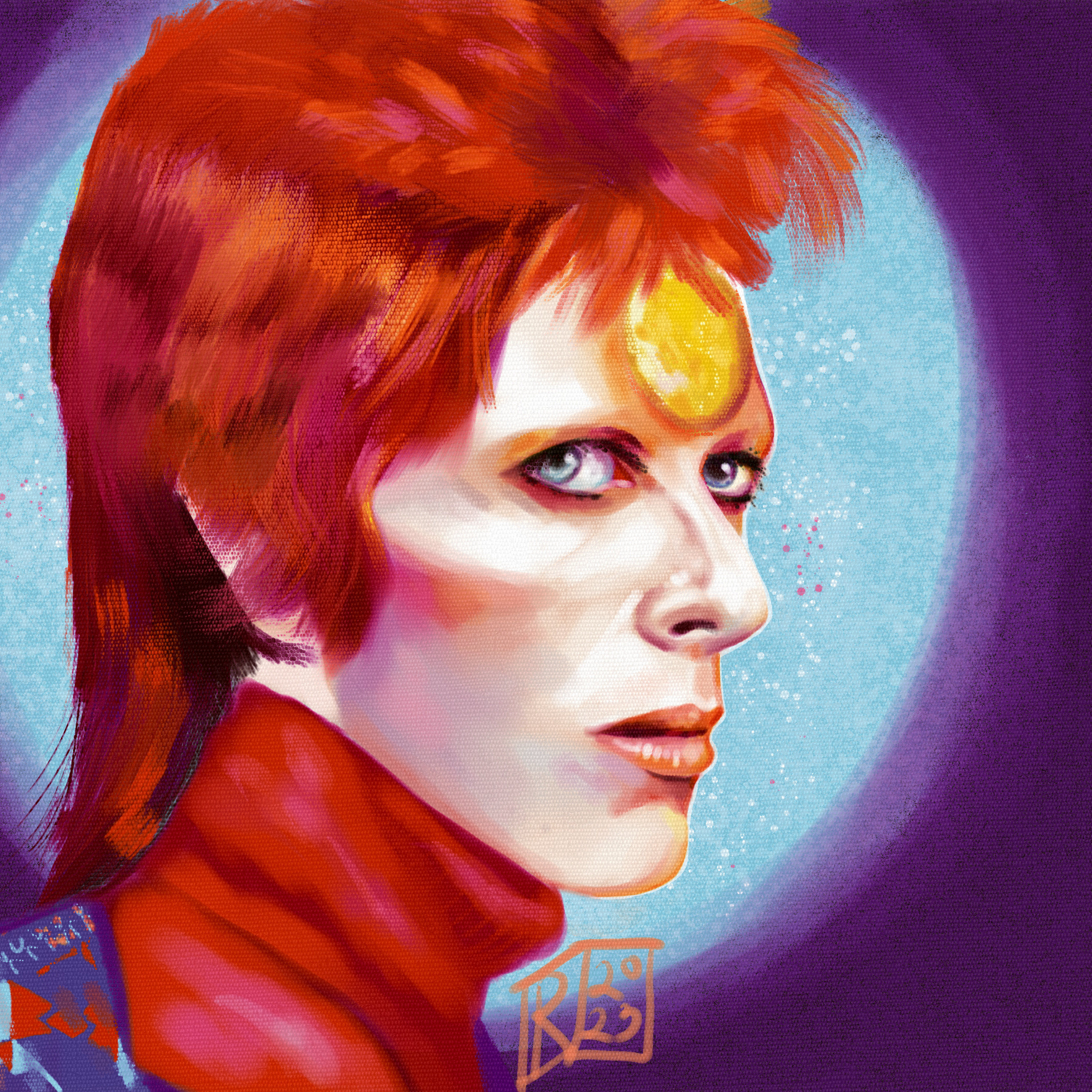  maleri Bowie af Ragn Illum malet i 2023