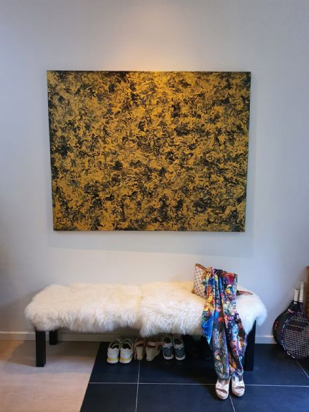 Akryl maleri PATIENTS af Aina Lee malet i 2019