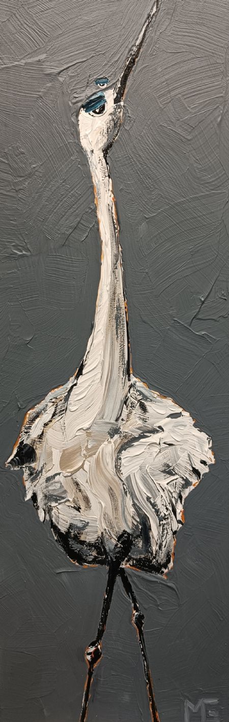 Akryl maleri Fugl af Art by Gaarden malet i 2023