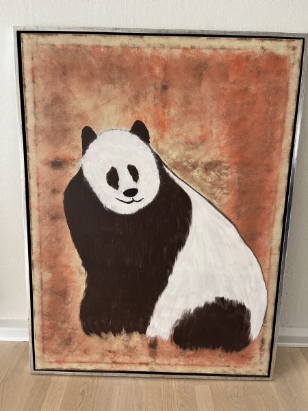 Akryl maleri Panda af Helle Thomsen malet i 2021