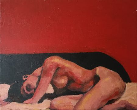 Akryl maleri Rød af Thomas Bergendorff malet i 2015