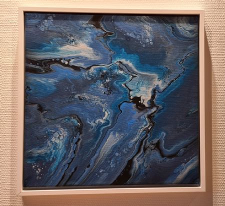 Akryl maleri Sea 4 af Eva Hansen malet i 2021