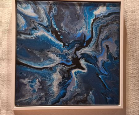 Akryl maleri Sea 3 af Eva Hansen malet i 2021