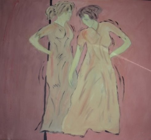 Akvarel maleri dansens varme af MBB malet i 2007