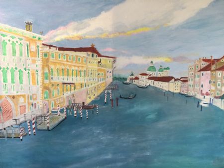  maleri Venedig af kirstenbente pedersen malet i 2023