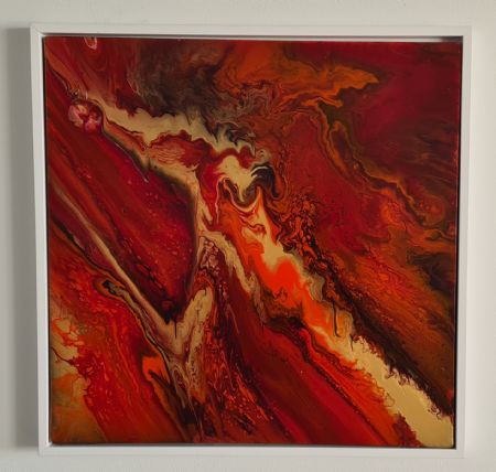  maleri Flames 1 af Eva Hansen malet i 2021