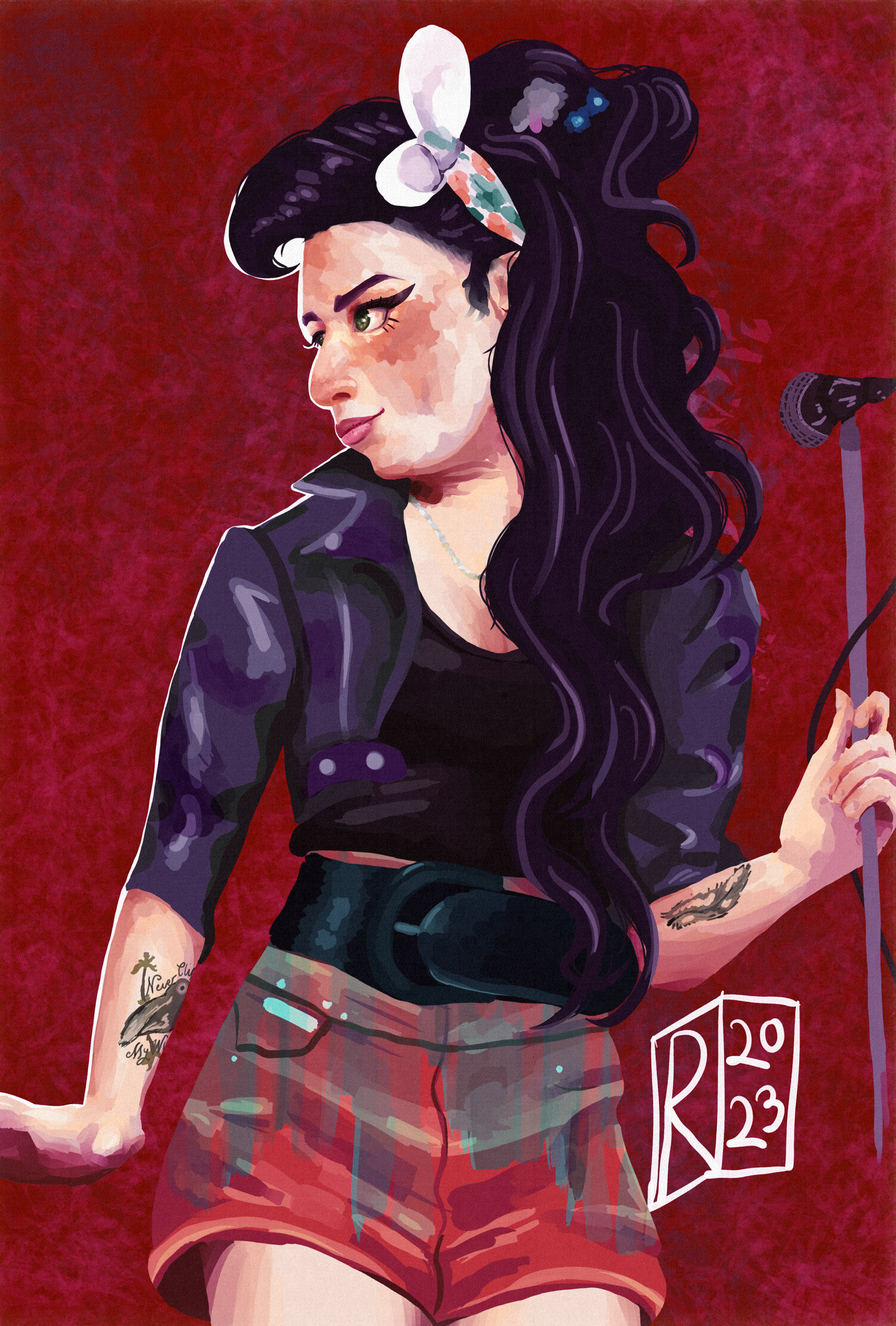  maleri Winehouse af Ragn Illum malet i 2023