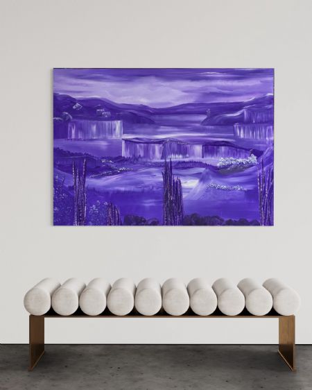Akryl maleri Purple 3 af Anette Thorup Hansen (ATH) malet i 2022