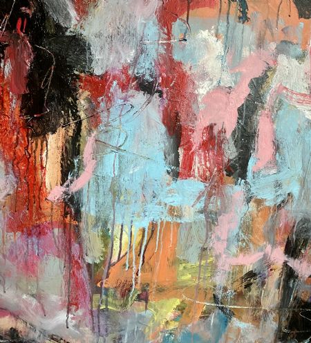 Akryl maleri Abstraktion. af Henrik Diget Thomsen malet i 2023