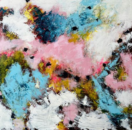 Akryl maleri Peaceful colors af Inge Thøgersen malet i 2024