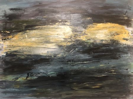 Akryl maleri Ocean Memories af Annie Hansen malet i 2021
