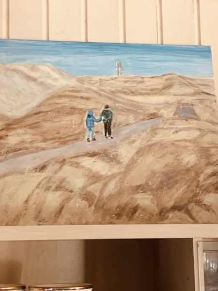 Akryl maleri Vesterhavet af kirstenbente pedersen malet i 2019