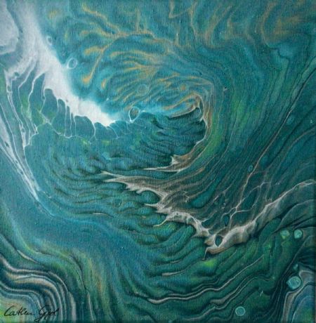 Akryl maleri Twirl af Catlen Gjøl malet i 2023