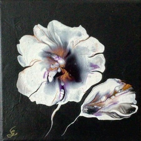 Akryl maleri Orchidia 2 af Catlen Gjøl malet i 2023
